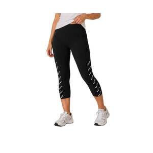 DKNY Sport High Rise 7/8 Leggings Black Side Pocket Logo NWT Large